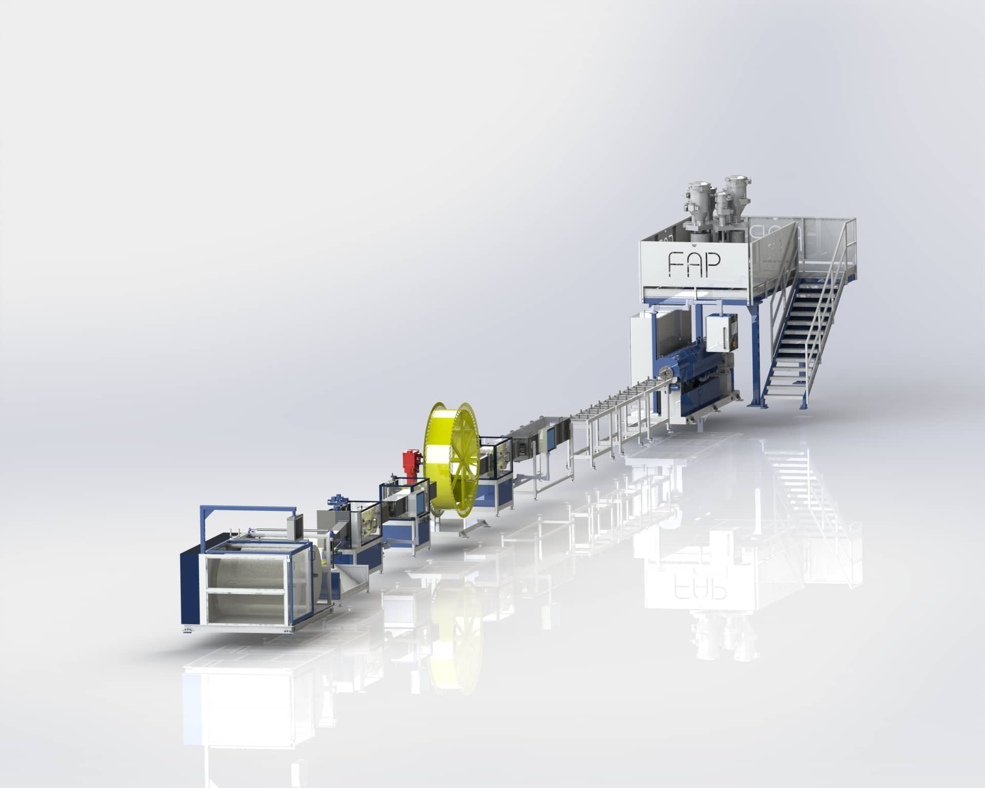 complete foam extruder for production of foam tubes and profiles